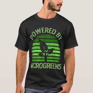Aangedreven door microgreens vegan urban farm gard t-shirt