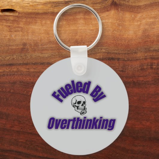 Aangedreven door overdenken – Skull Sticker Sleutelhanger (Voorkant)