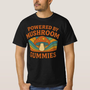 Aangedreven Door Paddenstoel Gummies Grappig   Sch T-shirt