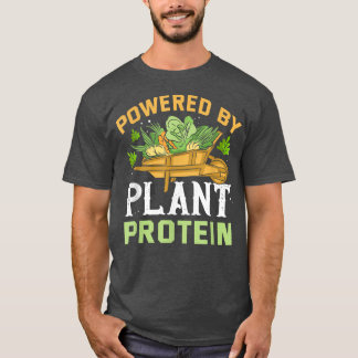 Aangedreven door plant proteïne Meme Vegan Plant P T-shirt
