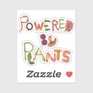 Aangedreven door Planten - Gezond eten Herinnering Sticker