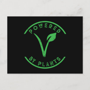 Aangedreven door Planten Vegan vegan lifestyle Briefkaart