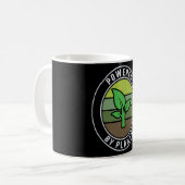 Aangedreven door Planten Vegetarian Vegan Koffiemok (Voorkant links)