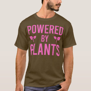 Aangedreven door Planten Vegetarian Vegan Workout T-shirt