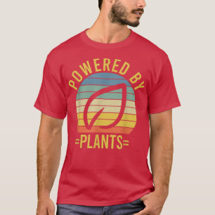 Aangedreven door Planten Vegetarian Vegan Workout  T-shirt