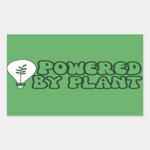 Aangedreven door Planten Vegetarische Gym Rechthoekige Sticker