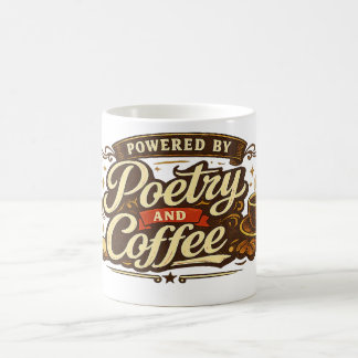 Aangedreven door Poëzie en Koffie. Koffiemok