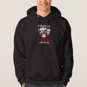 Aangedreven Door Poker En Koffie Gokken Kaartspel Hoodie