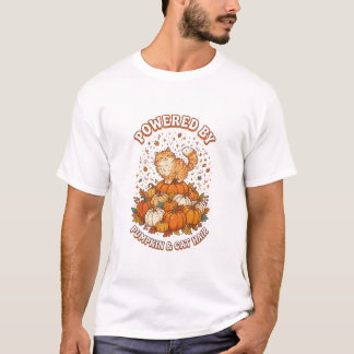 Aangedreven door Pompoen en Kattenhaar Grappige He T-shirt
