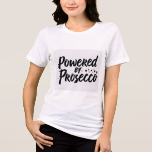 Aangedreven door Prosecco – Grappig Minimalistisch Tri-Blend Shirt