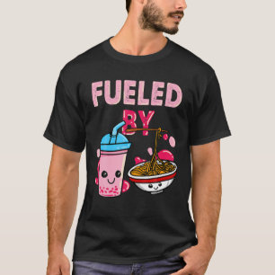 Aangedreven door Ramen Bubble Tea Boba Japanse noe T-shirt