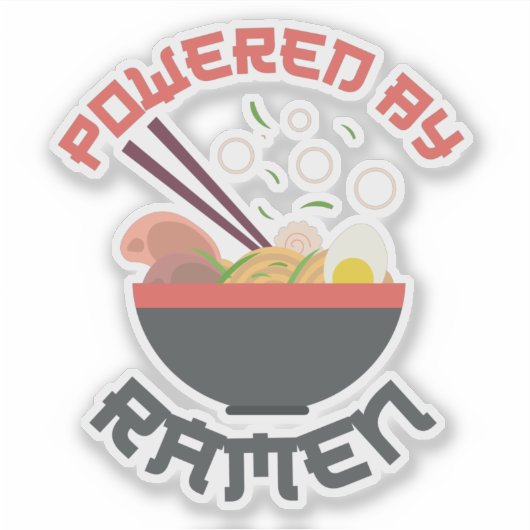 Aangedreven door Ramen Sticker (Voorkant)