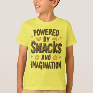 Aangedreven door Snacks Verbeelding Grappig Voedse T-shirt