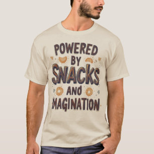 Aangedreven door Snacks Verbeeldingskracht Grappig T-shirt