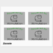 Aangedreven door Stimulatiesticker Rechthoekige Sticker (Vel)