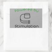 Aangedreven door Stimulatiesticker Rechthoekige Sticker (Tas)