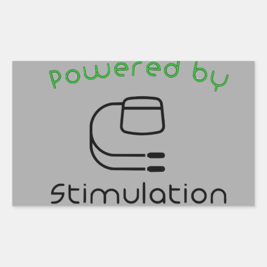Aangedreven door Stimulatiesticker Rechthoekige Sticker (Voorkant)
