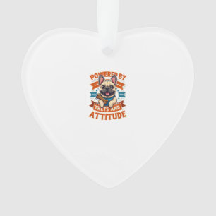 Aangedreven Door Treats En Attitude Franse Bulldog Ornament