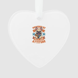 Aangedreven Door Treats En Attitude Franse Bulldog Ornament