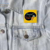 Aangedreven door Veggies Vierkante Button 5,1 Cm (In situ)