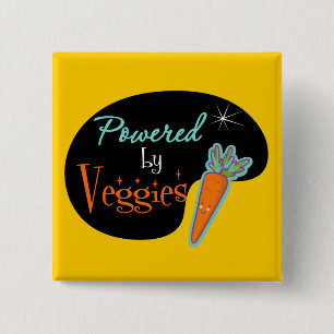 Aangedreven door Veggies Vierkante Button 5,1 Cm