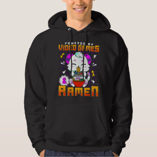 Aangedreven door videogames en Ramen Anime Kawaii Hoodie