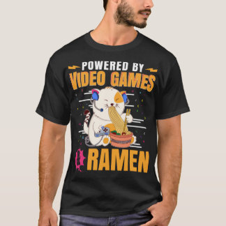 Aangedreven door videogames en Ramen Funny Gift Ka T-shirt