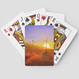 Aangedreven door wind pokerkaarten