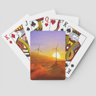 Aangedreven door wind speelkaarten