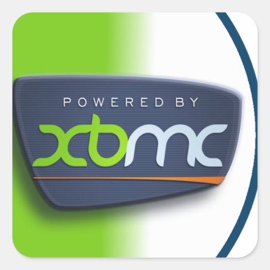 Aangedreven door XBMC-Sticker Vierkante Sticker (Voorkant)