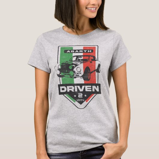 AANGEDROVEN VOOR WIN ABARTH RACE T-SHIRT (Voorkant)
