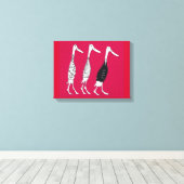 Aangeklede eenden canvas afdruk (Insitu (Houten vloer))