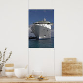 aangemeerd cruiseschip poster (Keuken)