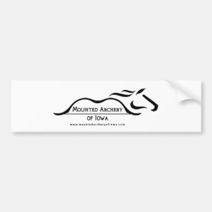 aangemonteerde boogschieten bumpersticker