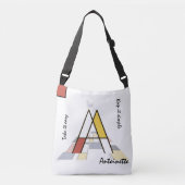 Aangenaam neoplasticisme Art Monogram. Brief A Crossbody Tas (Voorkant)