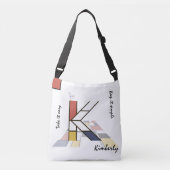 Aangenaam neoplasticisme Art Monogram. Brief K Crossbody Tas (Voorkant)
