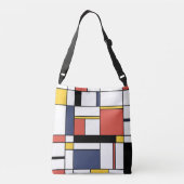 Aangenaam neoplasticisme Art Monogram. Brief M Crossbody Tas (Achterkant)