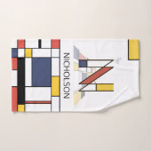 Aangenaam neoplasticisme Art Monogram. Brief N Bad Handdoek (Handdoek)