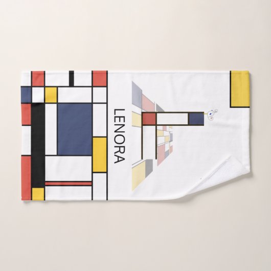 Aangenaam neoplasticisme Art Monogram. Letter L Bad Handdoek (Handdoek)