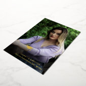 Aangenaam Typografiescript voor/achter Afstuderen  Folie Uitnodiging (Gedraaid)