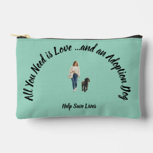 Aangenomen Hond Thema Kleine Ritssluitingstas Etui