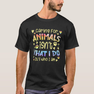 Aangenomen Kat Hond Tie Dye Verzorgen Van Dieren I T-shirt