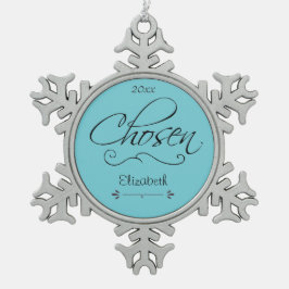 Aangenomen Scrolling Chosen Datum Aanname aanpasse Tin Sneeuwvlok Ornament