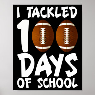Aangepakt 100 dagen school football 100e dag cadea poster