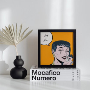 Aangepastبديا ساف رIk wil reizen Sad Arab Comic Poster