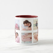 Aangepast 10 Mok van het Monogram van de Maroon va (Midden)