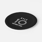 Aangepast 10e jaar Aangepaste kleur B01 Papieren Bordje (Gekanteld)