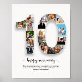 Aangepast 10e Jubileum fotocollage Poster (Voorkant)