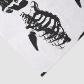Aangepast 10lb-weefselpapier, witte SKULL-SKELETON Tissuepapier (Detail)