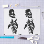 Aangepast 10lb-weefselpapier, witte SKULL-SKELETON Tissuepapier (Craft)